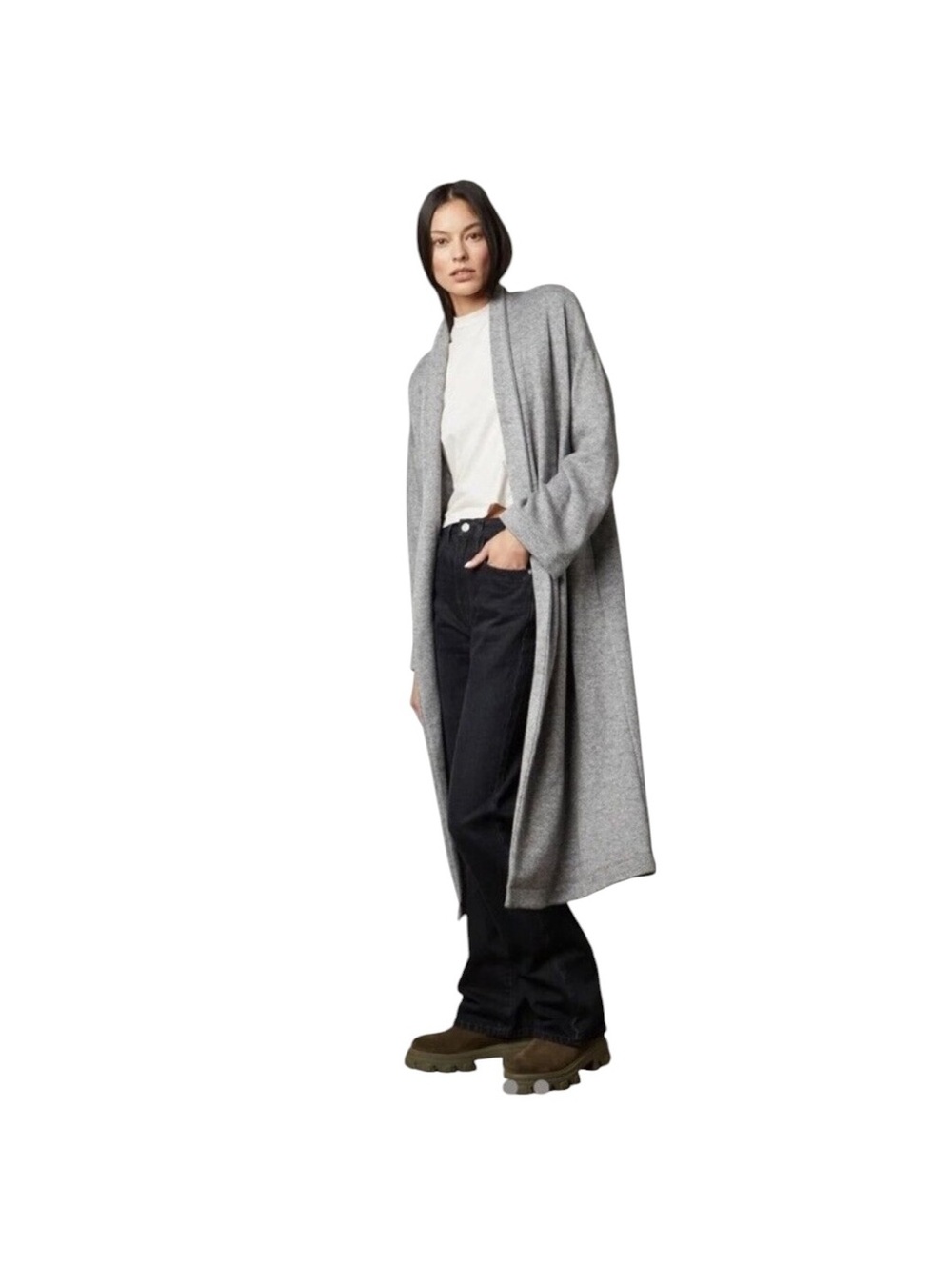 Velvet by Graham & Spencer Gray double Knit Cardigan size M